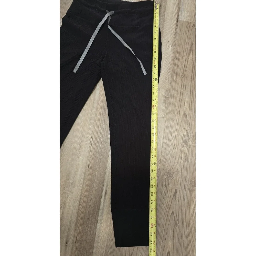 Free People Movement Ribbed Leggings Black With Drawstring Size S